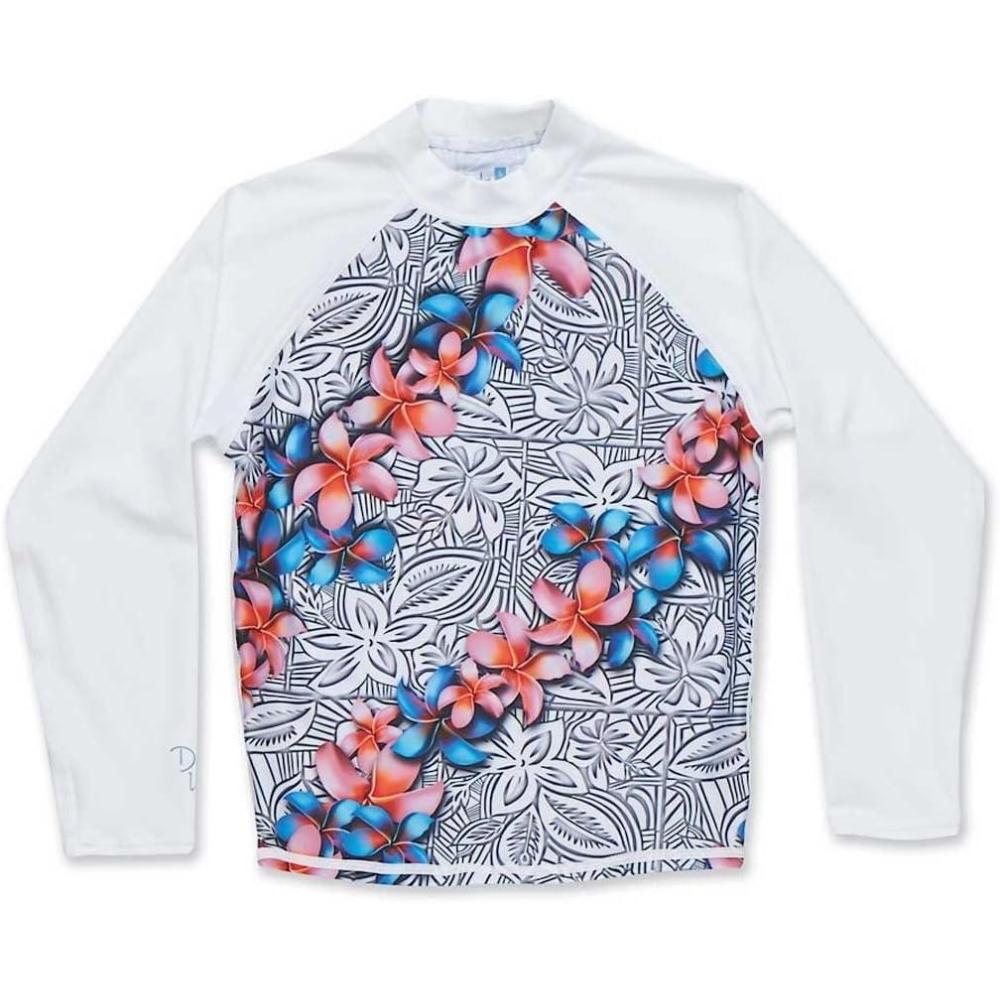 image:imageDakine Girls Classic Long Sleeve Rash GuardPlumeria Lei