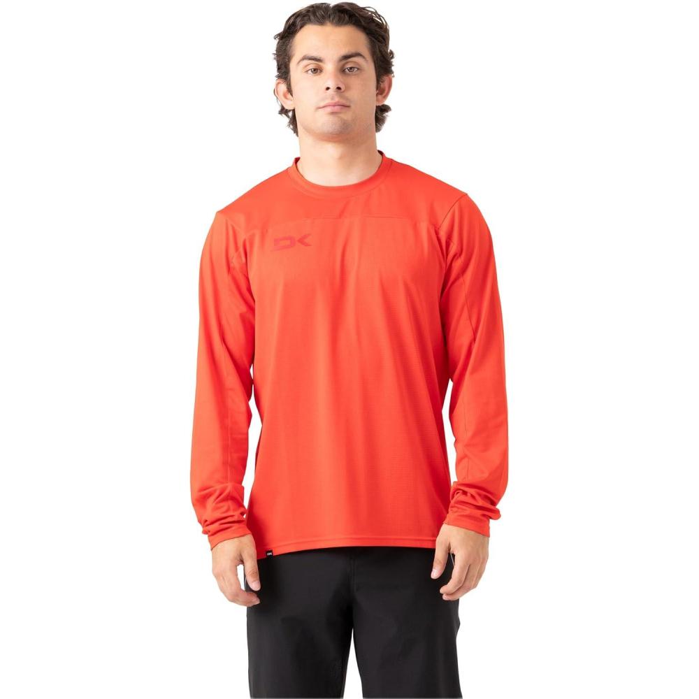image:imageDakine Mens Thrillium Long Sleeve Bike Jersey  Breathable MTB Jersey Performance FabricRed