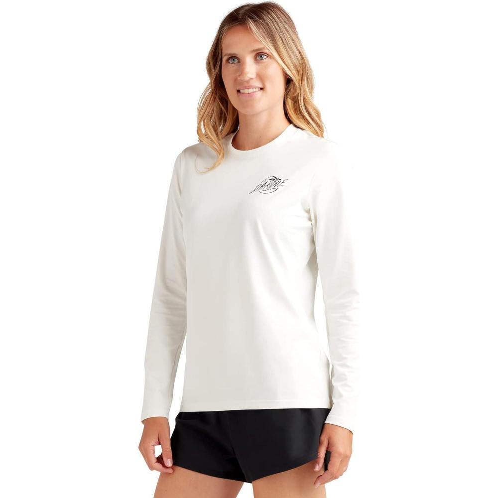image:imageDakine Womens Mission Loose Fit Long Sleeve Rashguard Crew Surf White XLarge