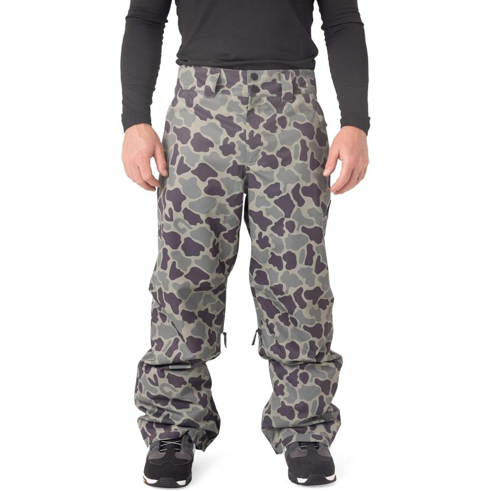 image:imageDakine mens Staple Snow Pant  10k Waterproof 2layer Shell Pfasfree Relaxed Fit Fully LinedGreen Camo