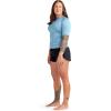 Dakine Women’s HD SNUG FIT Short Sleeve Rashguard SURF Shirt Crew(Crest Blue)