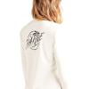 Dakine Womens Mission Loose Fit Long Sleeve Rashguard Crew, Surf White, X-Large