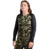 Dakine Womens Lupine Long Sleeve Baselayer Crew Top, Water Camo Green, Large