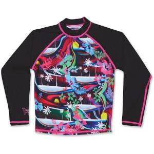 Dakine Girls Classic Long Sleeve Rash Guard(Electric Palms)