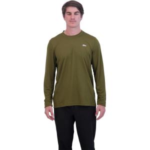 Dakine Mens Long Sleeve Bike Jersey – Recycled Air-mesh Fabric, UPF 30+, Wicking & Odor Control(Dark Olive)