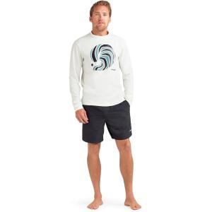 Dakine Men’s Roots Loose FIT Long Sleeve Rashguard SURF Shirt Crew(Surfwhite Solowave)
