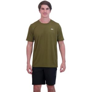 Dakine Mens Short Sleeve Bike Jersey – Recycled Air-mesh Fabric, UPF 30+, Wicking & Odor Control(Dark Olive)