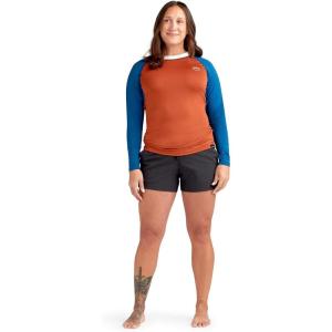 Dakine Women’s HD SNUG FIT Long Sleeve Rashguard Crew(Harvesta Orange)