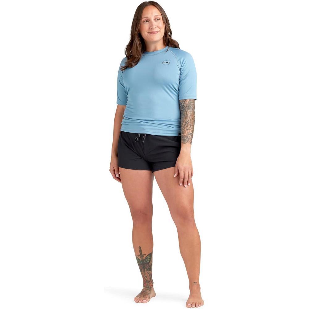 image:imageDakine Womens HD SNUG FIT Short Sleeve Rashguard SURF Shirt Crew