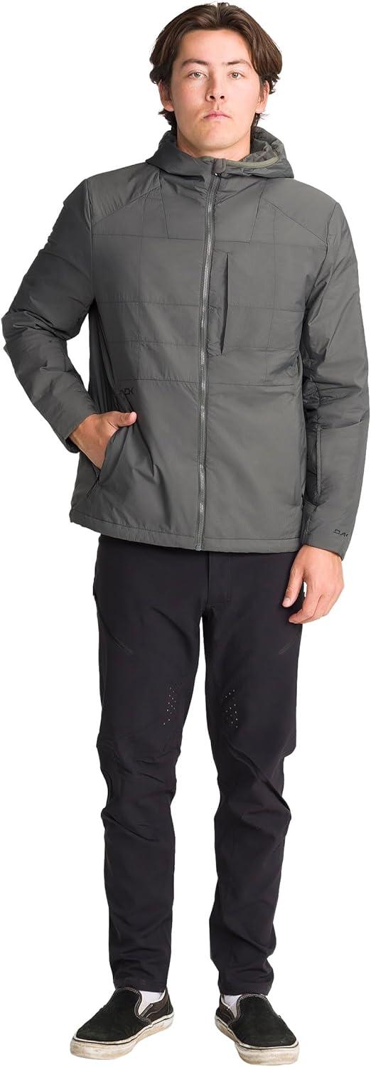 image:imageDakine Mens Light Wt Hoodie Packable Insulated Jacket Adjustable Hood Water amp Wind ResistantGrey