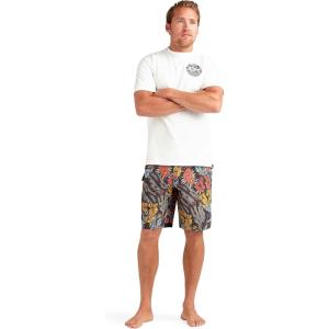 Men’s Mission Loose FIT Short Sleeve Rashguard Crew(Surf White)