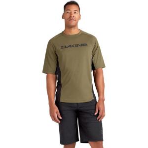 Dakine Men’s Syncline 2.0 Short Sleeve Bike Jersey – Air-Mesh Fabric, Wicking & Odor Control, Orange-A, Large