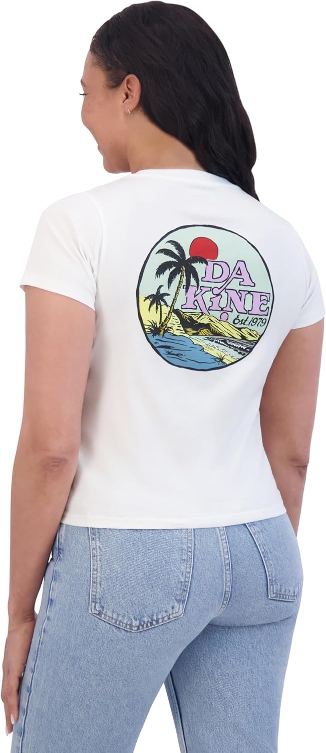 image:imageDakine Womens Relaxed Fit Tee Shirt Soft Cotton Short Sleeve Knit TShirt Casual TopWhite