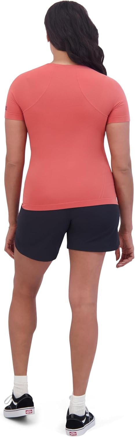 image:imageDakine Womens Seamless Knit TShirt Short Sleeve Performance Top with Stretch ComfortMineral Red