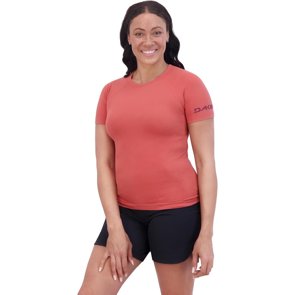 image:imageDakine Womens Seamless Knit TShirt Short Sleeve Performance Top with Stretch ComfortMineral Red