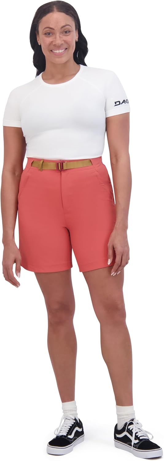 image:imageDakine Womens 7 Tulip Short 4Way Stretch Lightweight Active Lifestyle Short with PocketsMineral Red