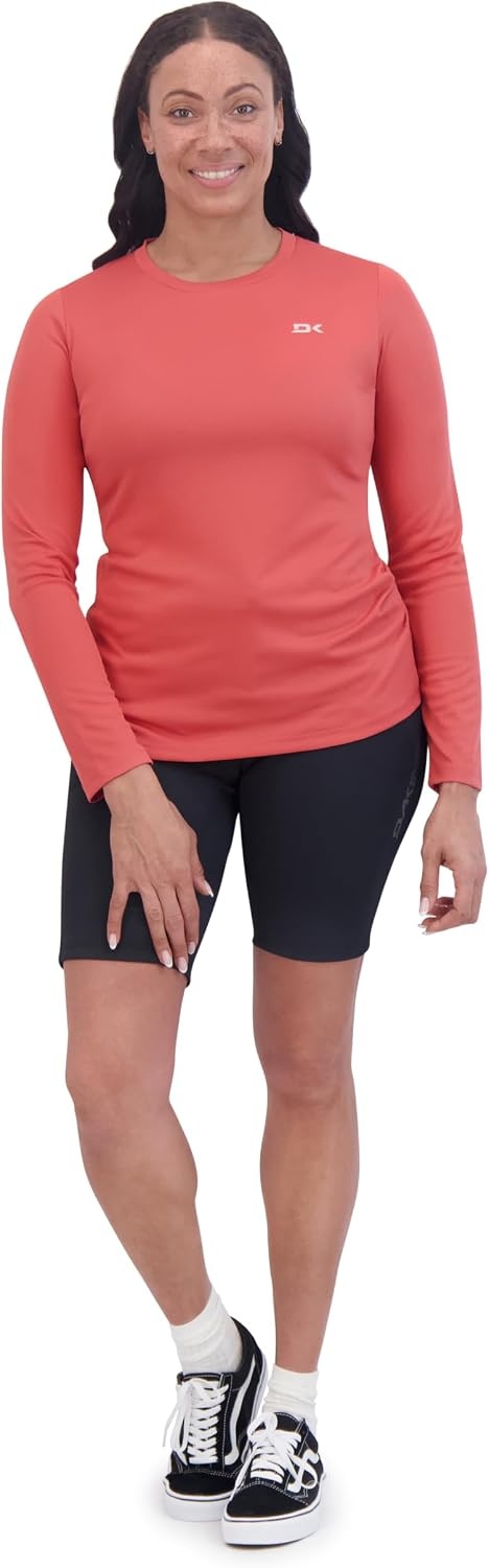 image:imageDakine Womens Syncline Long Sleeve Jersey Top Lightweight 4Way Stretch Bike TeeMineral Red