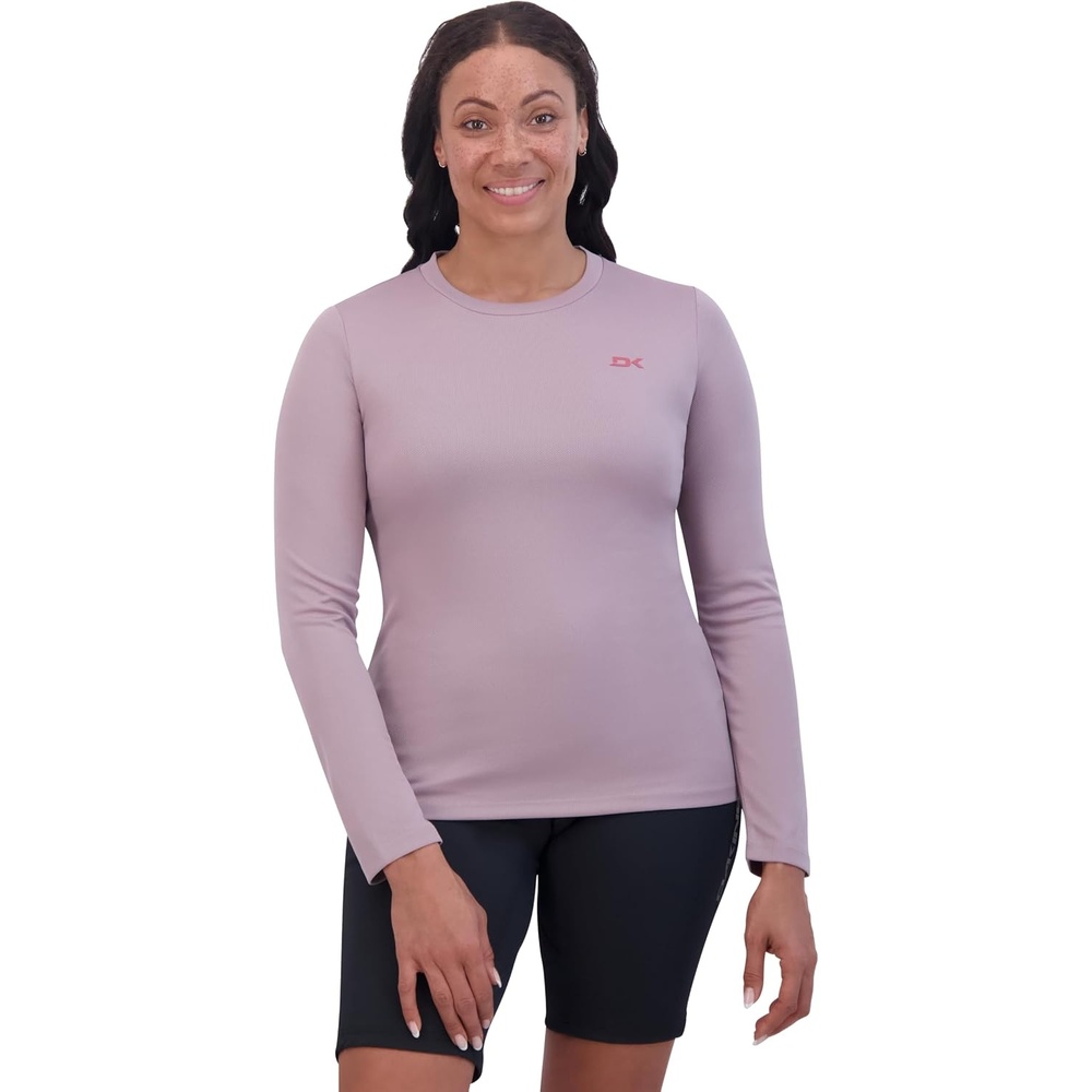 image:imageDakine Womens Syncline Long Sleeve Jersey Top Lightweight 4Way Stretch Bike TeeQuail